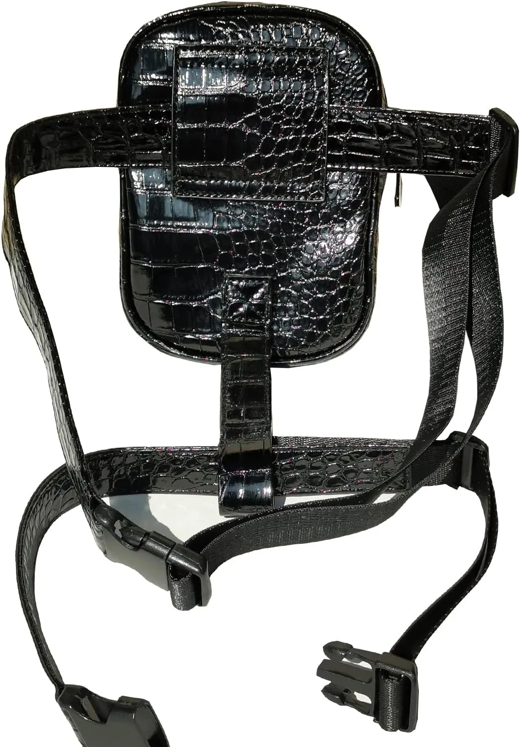 Leg Harness - Synthetic Leather Thigh Bag - Black