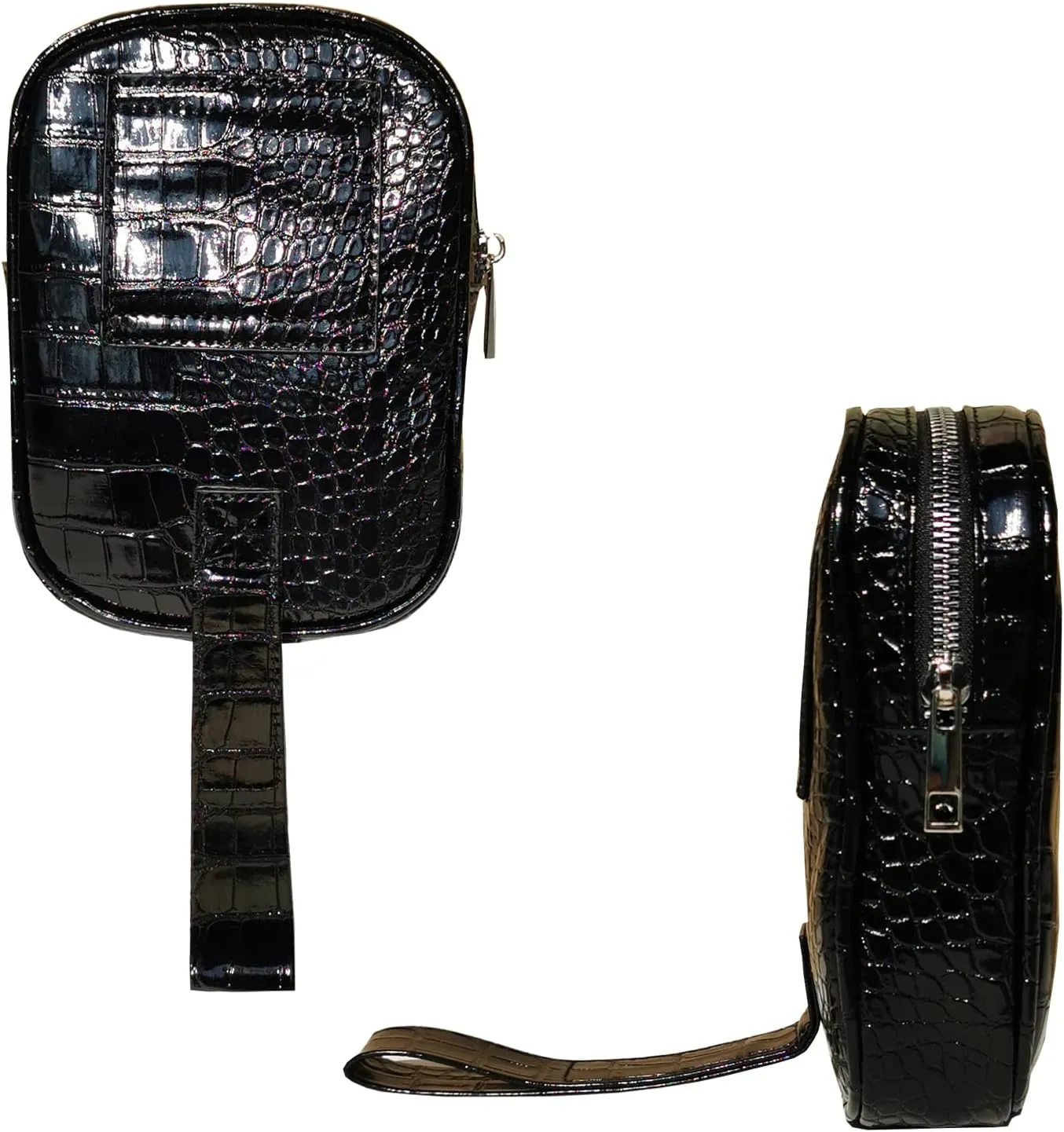Leg Harness - Synthetic Leather Thigh Bag - Black