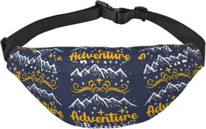 Let The Adventure Begins Print Fanny Pack Waist Packs For Men Women, Waist Bag Hip Pack For Travel Hiking Running Outdoor Sports