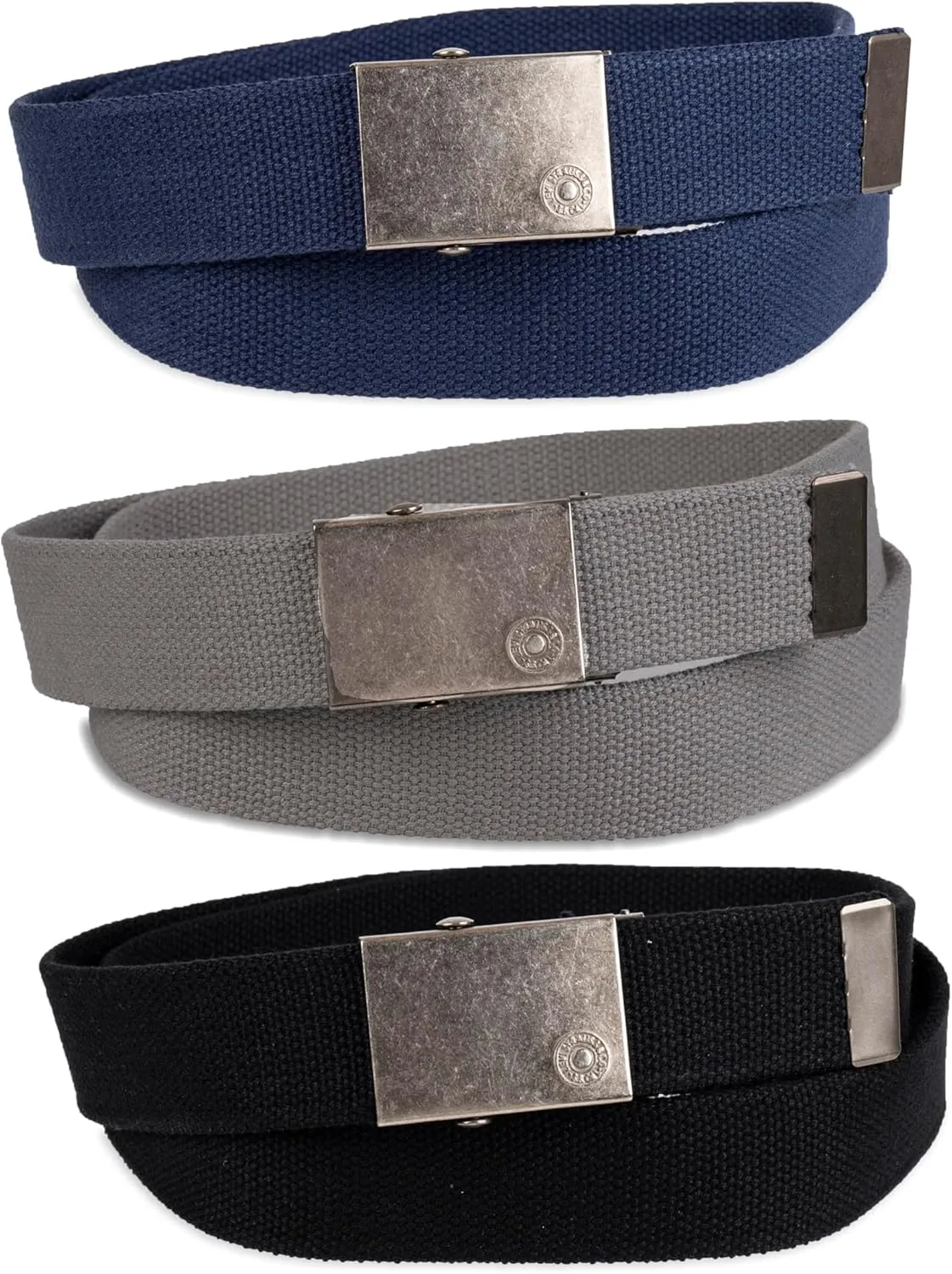 Levi's Unisex-Adult Casual Cut-To-Fit Web Belt Sets - 3 Pack Straps with 1 Interchangeable Buckle