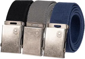 Levi's Unisex-Adult Casual Cut-To-Fit Web Belt Sets - 3 Pack Straps with 1 Interchangeable Buckle