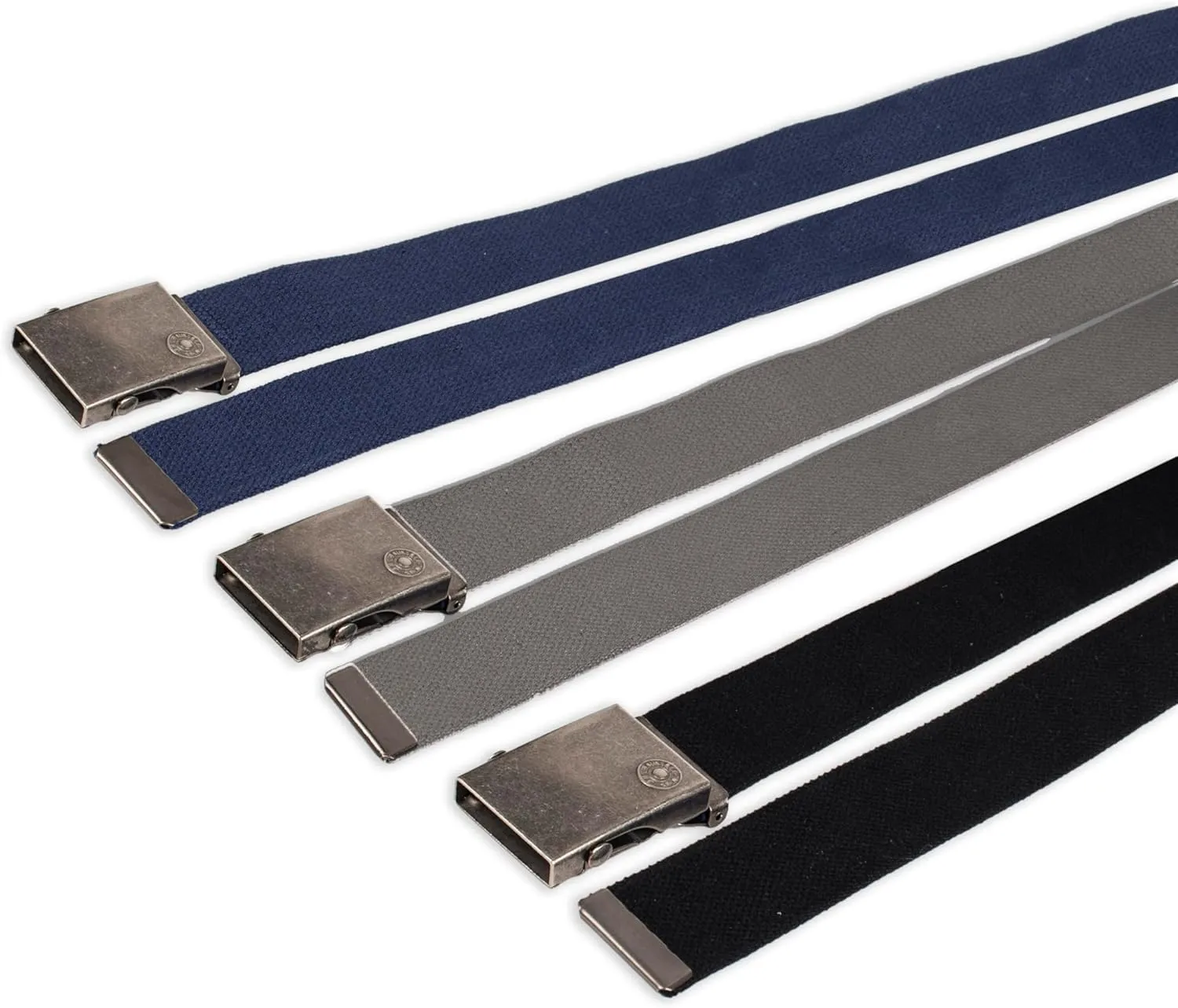 Levi's Unisex-Adult Casual Cut-To-Fit Web Belt Sets - 3 Pack Straps with 1 Interchangeable Buckle