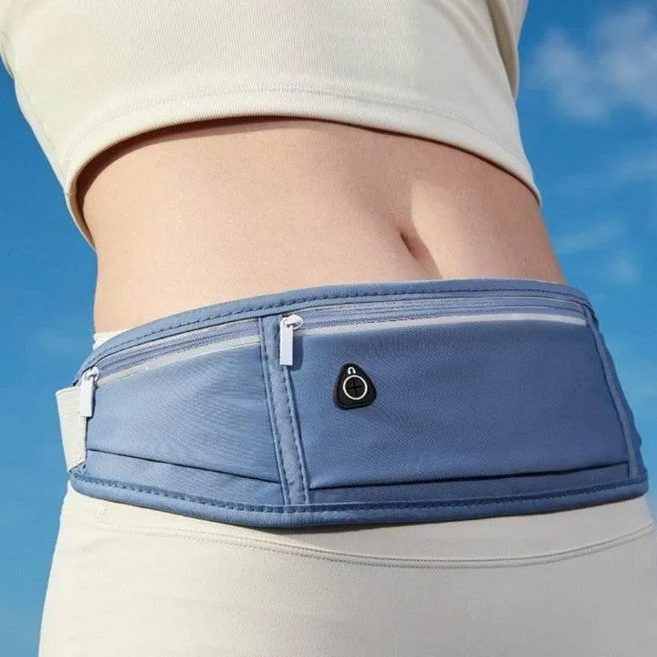 Lightweight Running Waist Belt - Dual Zipper Fitness Belt