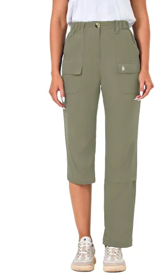 Little Donkey Andy Women's Convertible Hiking Pants Zip-Off Quick Dry Stretch Pants Travel Camping Fishing