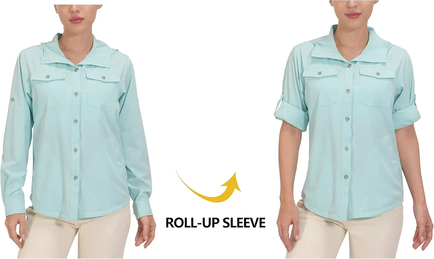 Little Donkey Andy Women's Hoodie Long Sleeve Shirt UPF 50  Sun Protection Outdoor Quick Dry Fishing Hiking Shirts