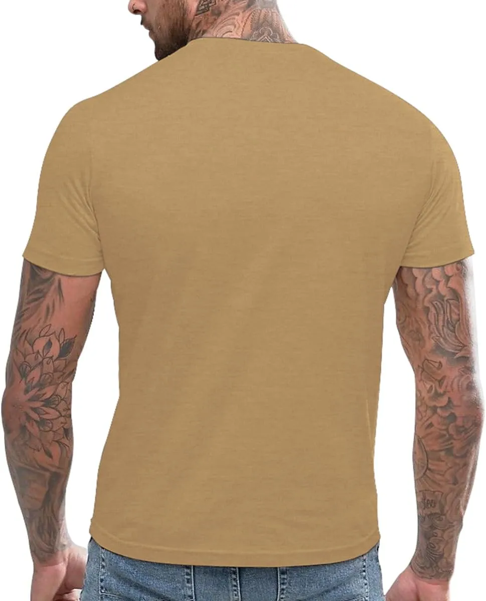 LOGEEYAR Mens Slim Fitted Casual Short Sleeve Button T-Shirts Contrast Color Stitching Tees Tops