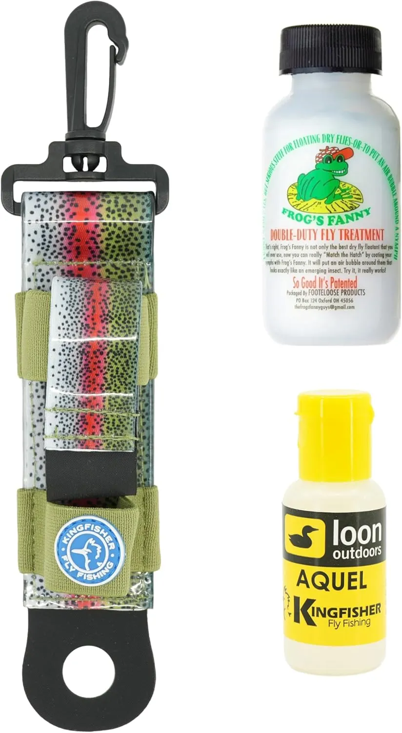 Loon Outdoors Aquel and Frogs Fanny Dry Fly Floatant with Kingfisher Combo Holder
