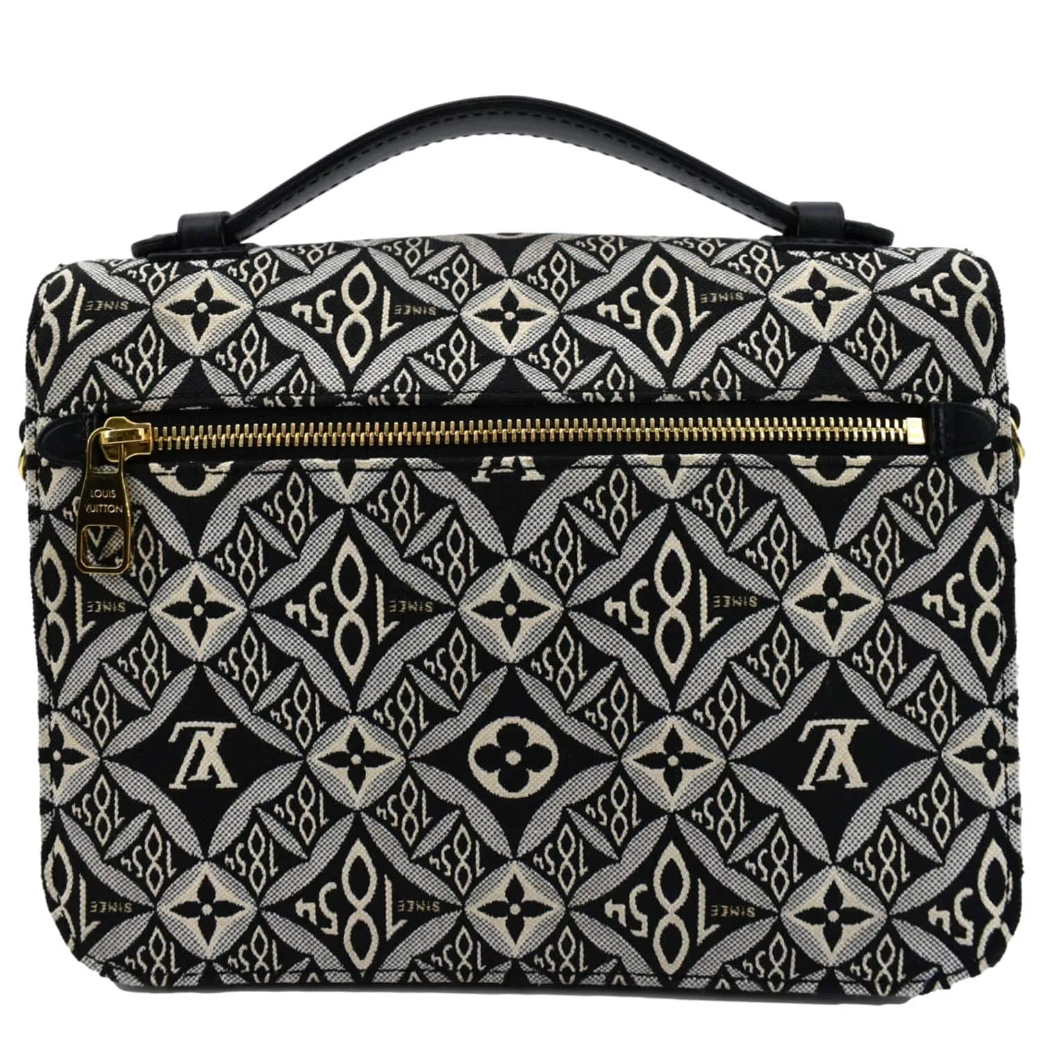 LOUIS VUITTON Metis Pochette Jacquard Since1854 Leather Top Handle Satchel Bag Grey