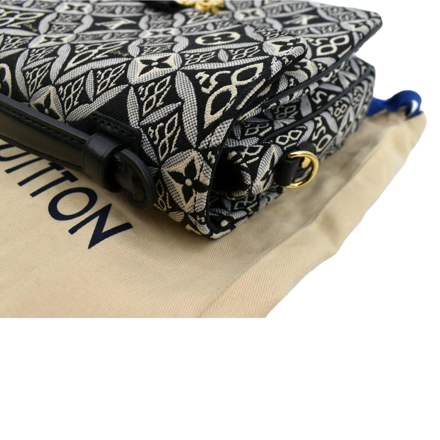 LOUIS VUITTON Metis Pochette Jacquard Since1854 Leather Top Handle Satchel Bag Grey