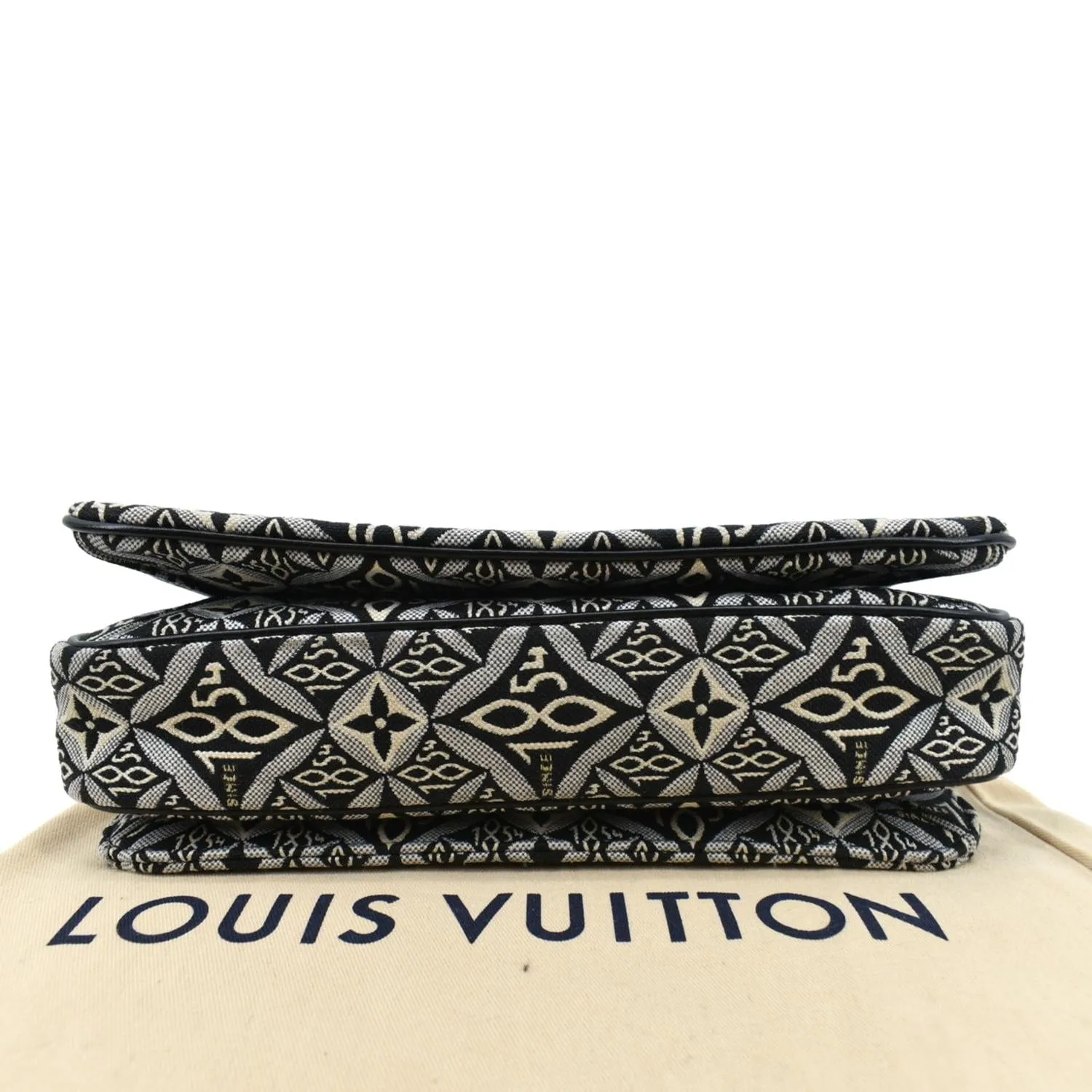 LOUIS VUITTON Metis Pochette Jacquard Since1854 Leather Top Handle Satchel Bag Grey