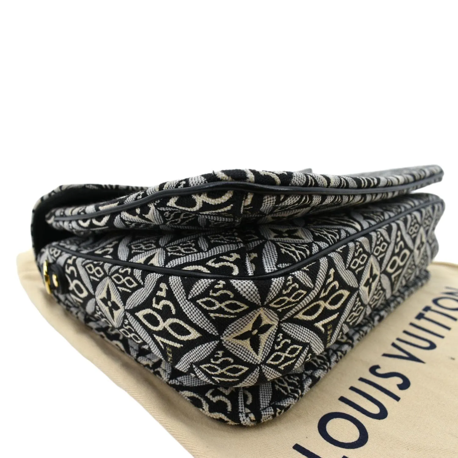 LOUIS VUITTON Metis Pochette Jacquard Since1854 Leather Top Handle Satchel Bag Grey