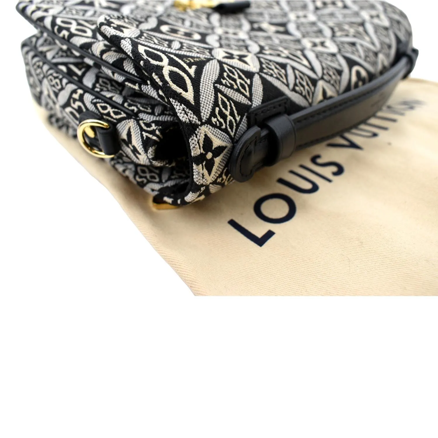 LOUIS VUITTON Metis Pochette Jacquard Since1854 Leather Top Handle Satchel Bag Grey
