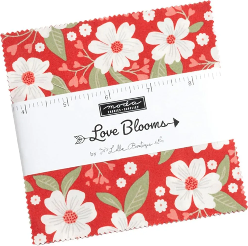 Love Blooms Charm Pack by Lella Boutique; 42-5" Precut Fabric Quilt Squares