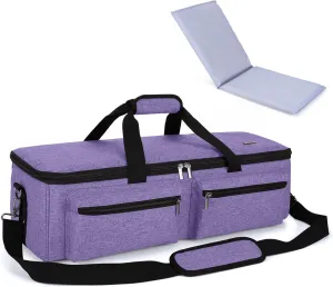 LUXJA Carrying Bag Compatible with Cricut Explore Air and Maker, Tote Bag Compatible with Cricut Explore Air, Silhouette Cameo 4 and Supplies (Bag Only, Patent Design), Purple