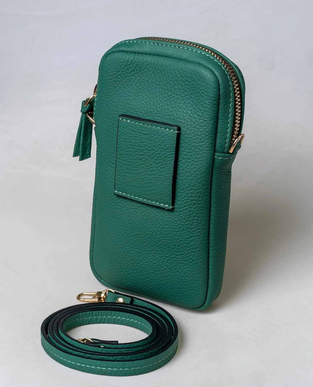 Luxury Crossbody Bag | Handcrafted in the USA | Pebbled Italian Leather