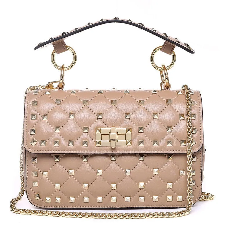Luxury Leather Voice-controlled Designer Crossbody Sheepskin 100% Famous Brand Rivet Bags Bag 2019 Tote Shoulder Handbags High Outstanding value Quality