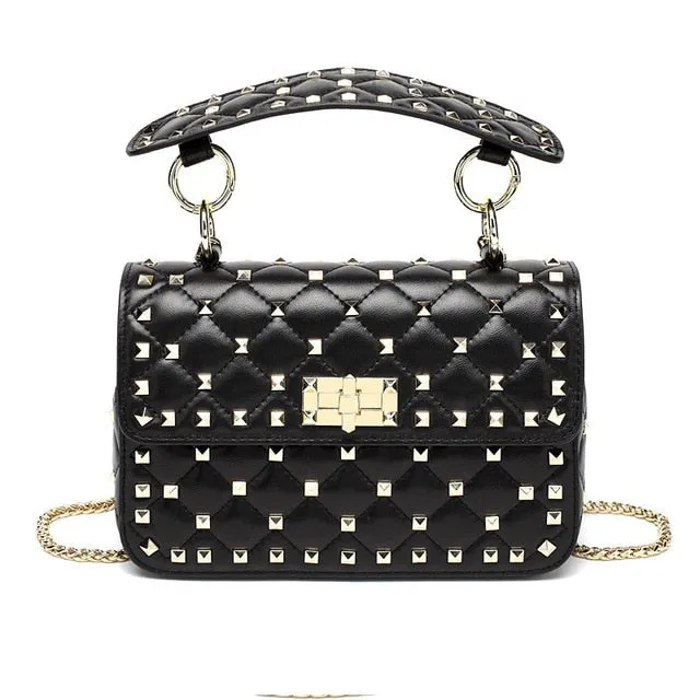 Luxury Leather Voice-controlled Designer Crossbody Sheepskin 100% Famous Brand Rivet Bags Bag 2019 Tote Shoulder Handbags High Outstanding value Quality
