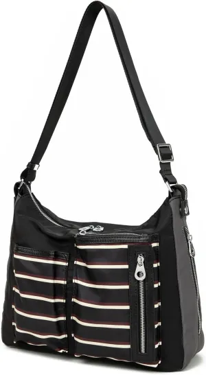 LV BAZAAR INC Women's shoulder crossbody bag Travel crossbody bag large size streak Nylon backpack with multiple pockets