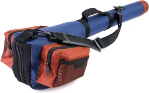 M MAXIMUMCATCH Maxcatch Fly Fishing Rod Case with Reel Pouch, Complete Rod Protection Bag, Single and Dual Rod Tube with Shoulder Strap