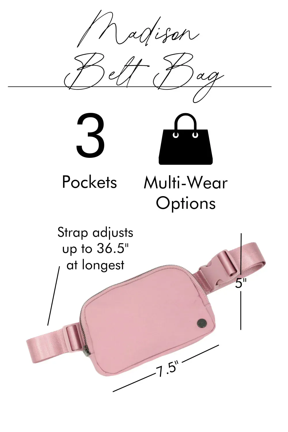 MADISON BELT BAG (MULTIPLE COLORS)