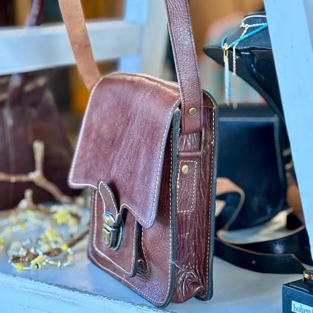 Mahogany Haqiba traditional satchel (small)