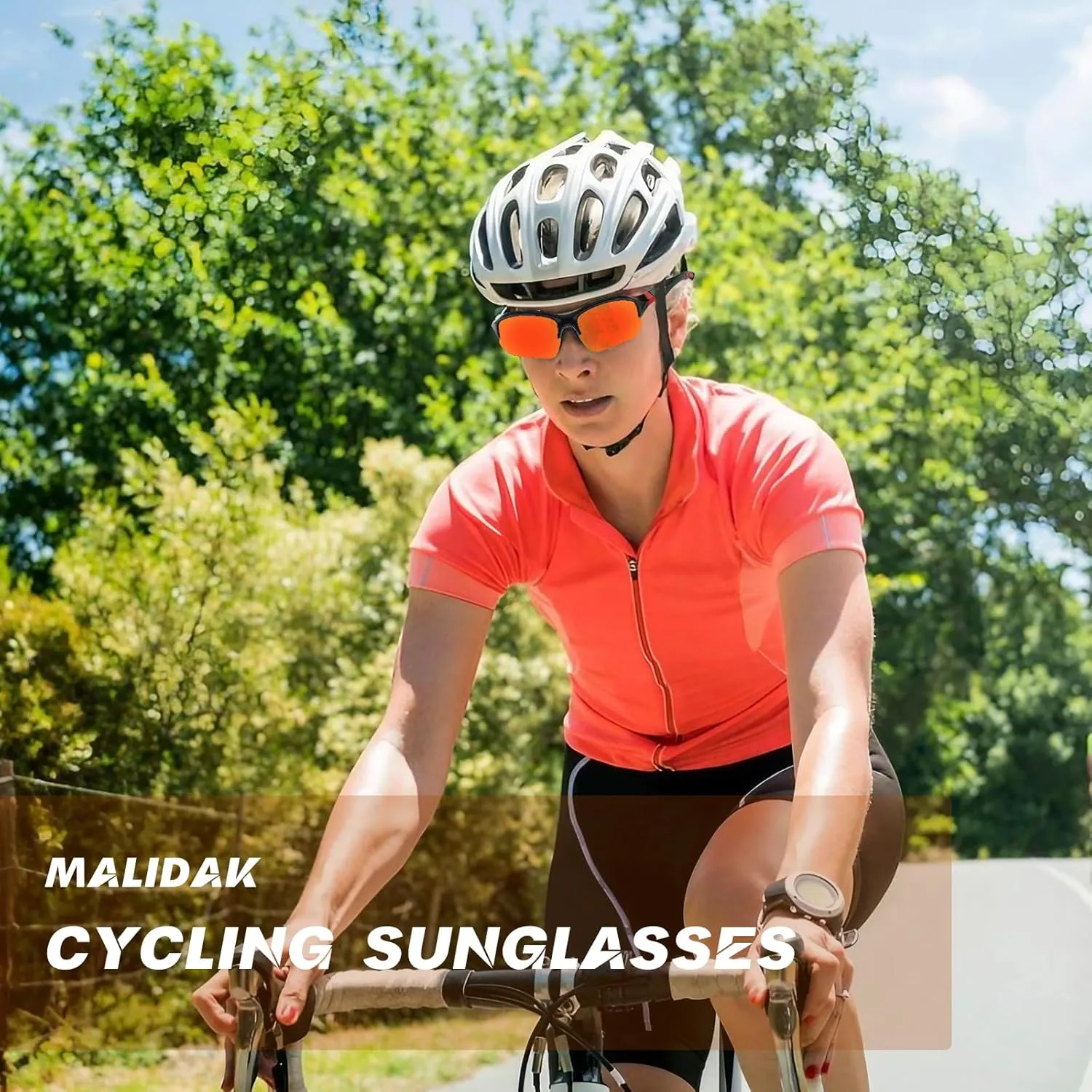 MALIDAK Polarized Sunglasses Men, Cycling Sun Glasses for Men Womens Youth, UV400 Protection Sports Sunglasses for Baseball