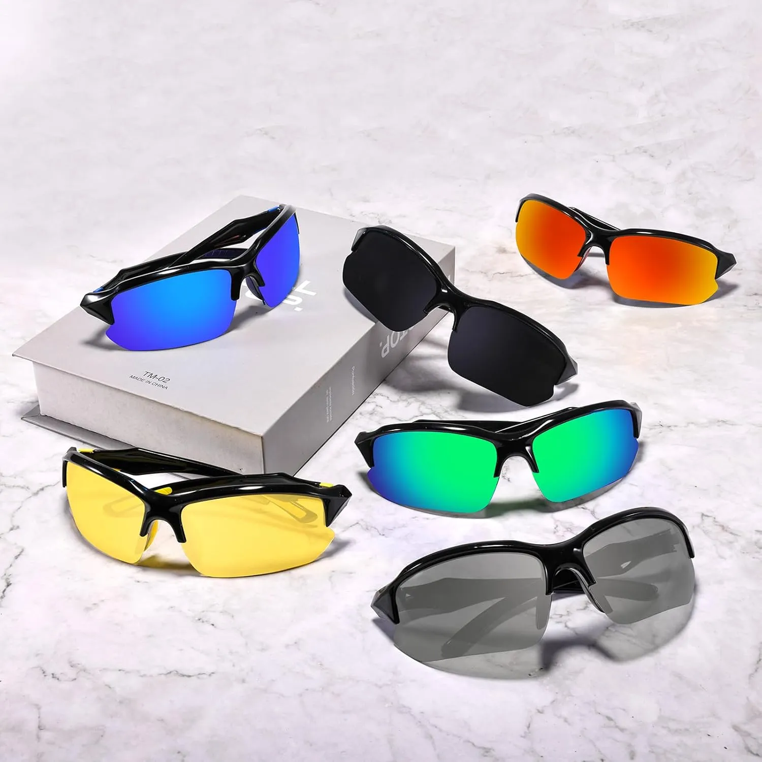 MALIDAK Polarized Sunglasses Men, Cycling Sun Glasses for Men Womens Youth, UV400 Protection Sports Sunglasses for Baseball