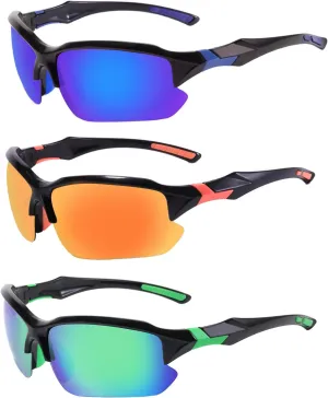 MALIDAK Polarized Sunglasses Men, Cycling Sun Glasses for Men Womens Youth, UV400 Protection Sports Sunglasses for Baseball