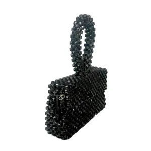 Manara Long Handmade Middle Eastern Women's Handbag/Purse - Light Weight Acrylic - Flashing Colors - Stylish (black)