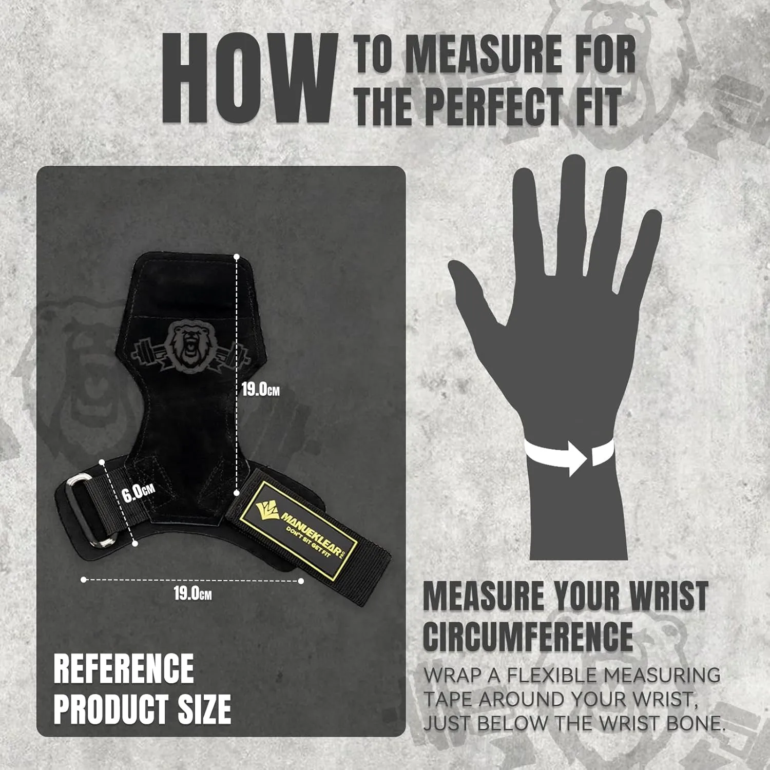 MANUEKLEAR Gym Straps Weight Lifting, Double Leather Lifting Straps for Men Deadlift with Cushion Wrist Loop, Gym Lifting Wrist Wraps for Weightlifting