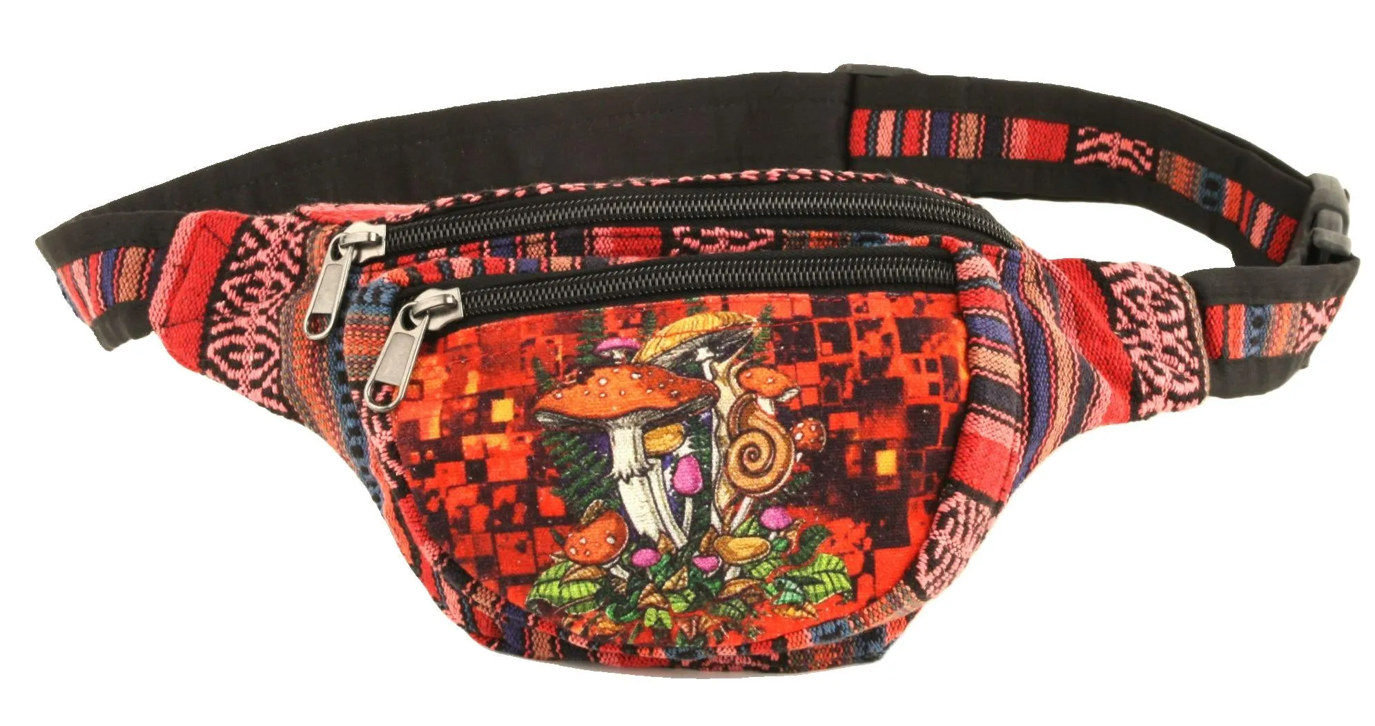 Many Mushrooms 3 Zip Fanny Pack • HF-130