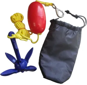 MarineNow Lightweight Aluminum Folding Grapnel Anchor Kit with Float