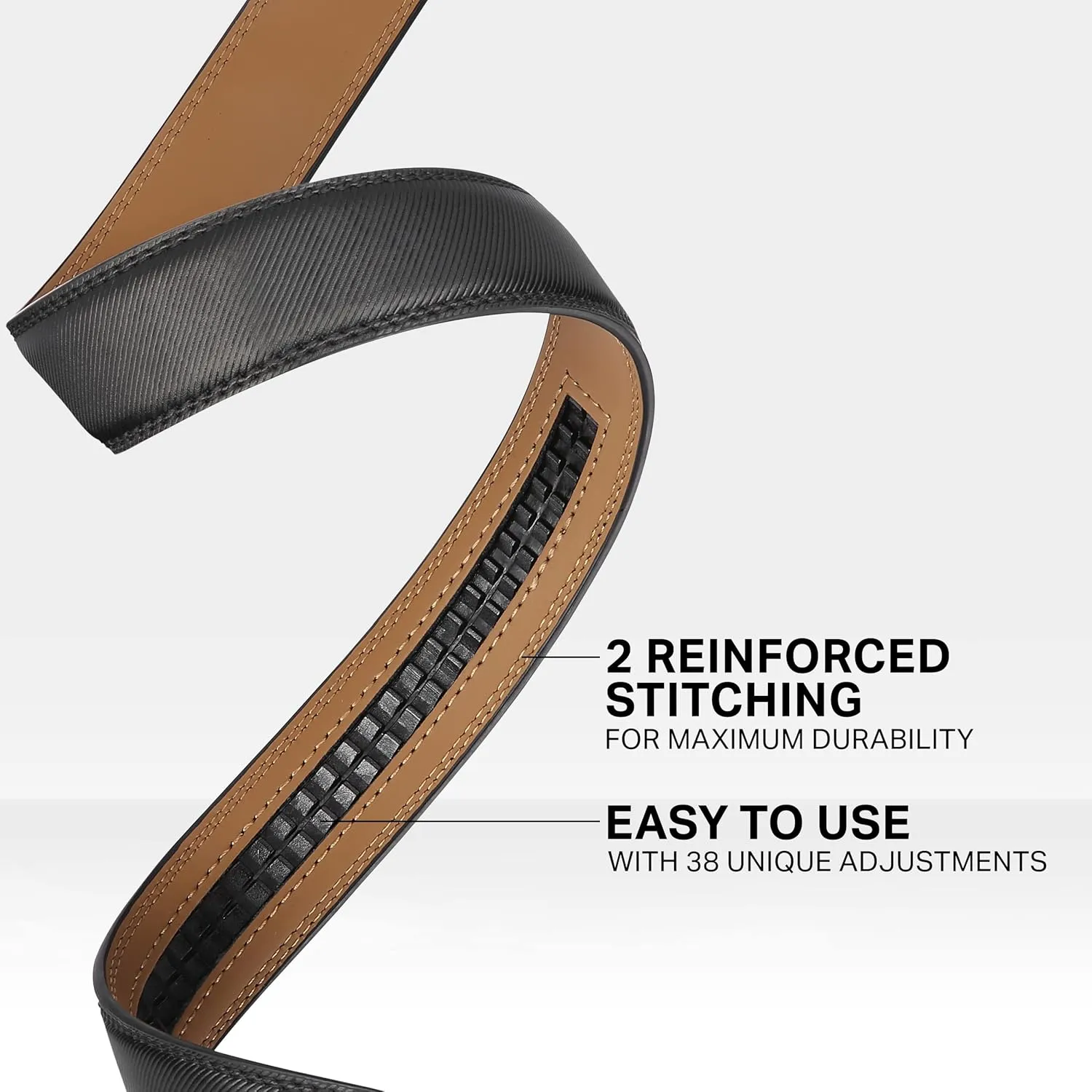 Marino Men’s Genuine Leather Ratchet Dress Belt With Automatic Buckle, Enclosed in an Elegant Gift Box