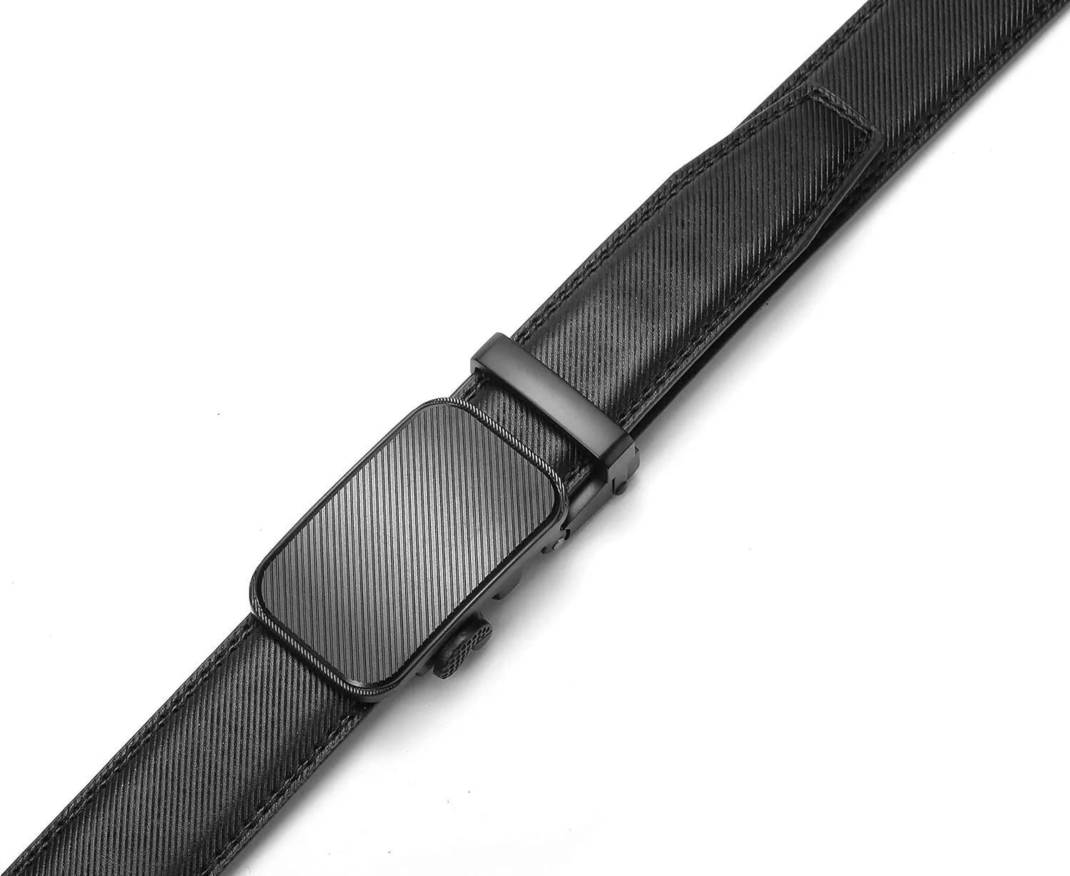 Marino Men’s Genuine Leather Ratchet Dress Belt With Automatic Buckle, Enclosed in an Elegant Gift Box