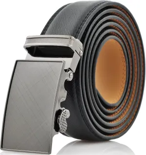Marino Men’s Genuine Leather Ratchet Dress Belt With Automatic Buckle, Enclosed in an Elegant Gift Box