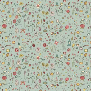 Market Garden - 2896-17 - Tossed Wild Flowers - Light Blue