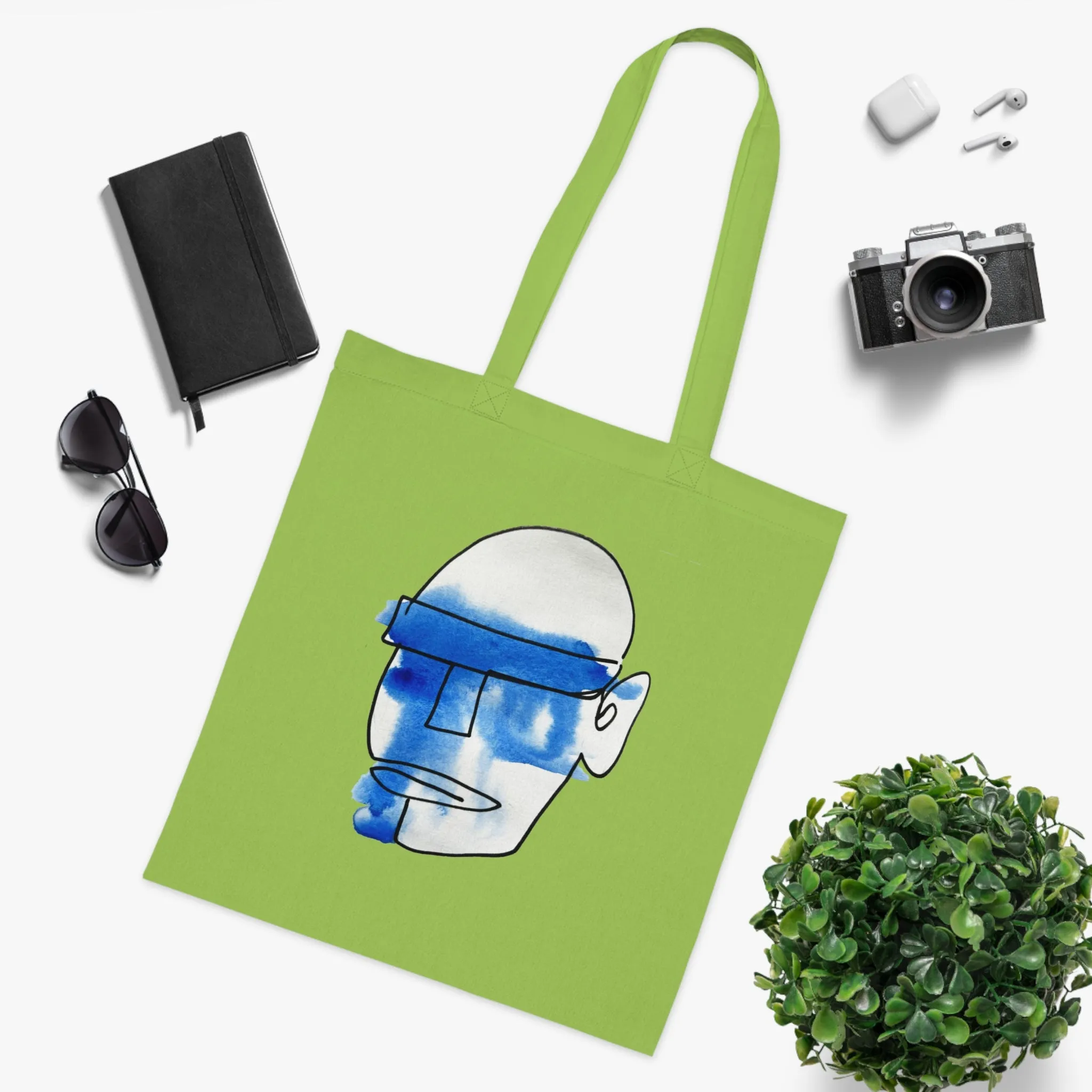 Mask - Versatile 100% Cotton Tote: Vibrant Colors, Light & Practical
