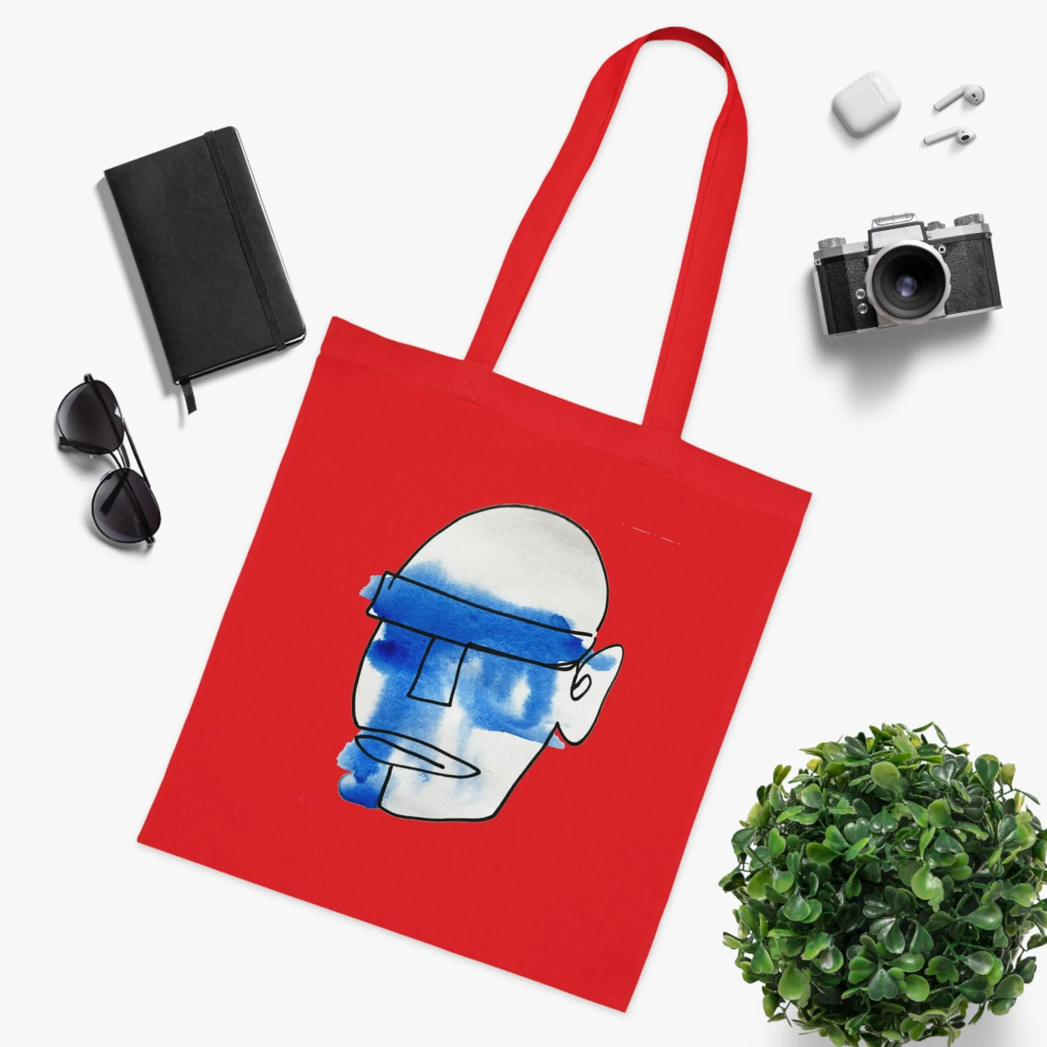 Mask - Versatile 100% Cotton Tote: Vibrant Colors, Light & Practical