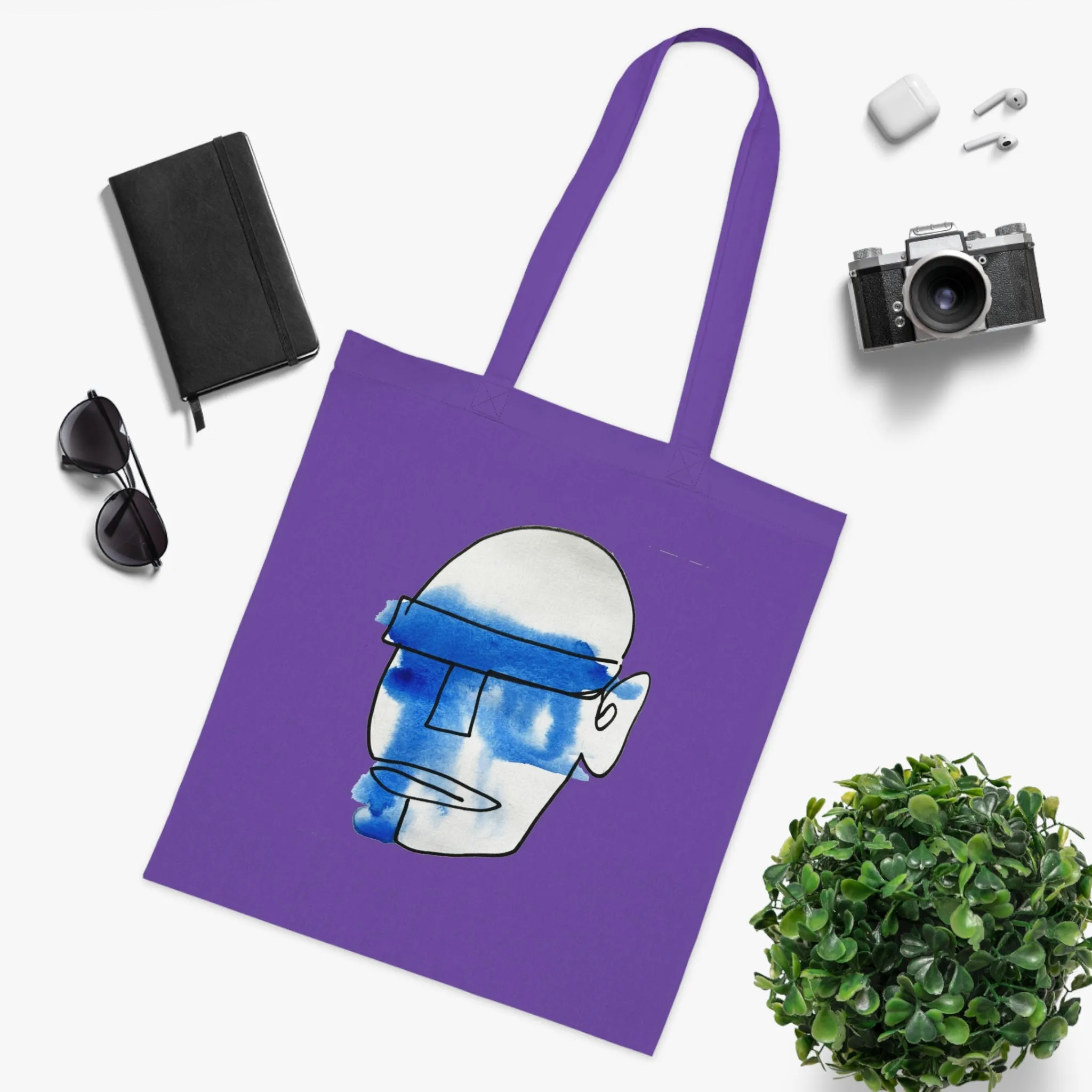 Mask - Versatile 100% Cotton Tote: Vibrant Colors, Light & Practical