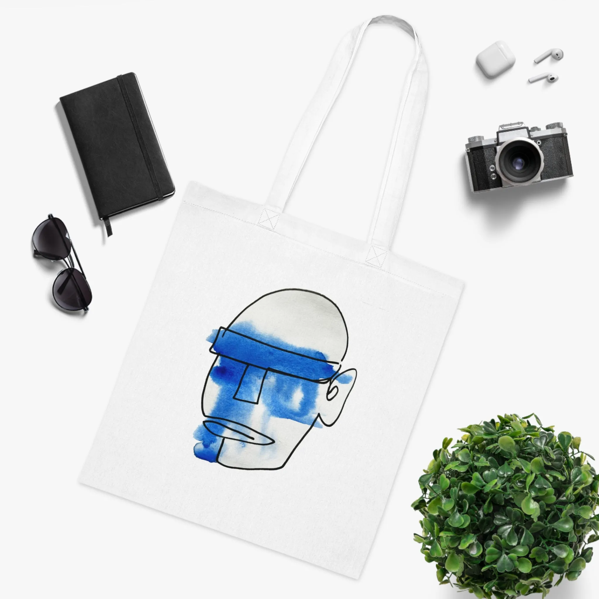 Mask - Versatile 100% Cotton Tote: Vibrant Colors, Light & Practical