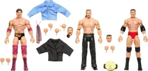 Mattel WWE Elite Evolution 3-Pack Action Figures & Accessories Sets, 6-inch Collectibles with Swappable Parts, Includes Triple H, Randy Orton & Batista