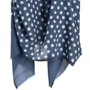Maya Dot Scarf in Blue