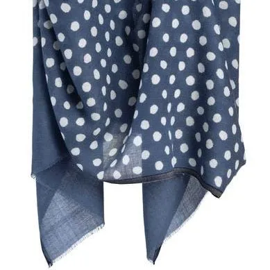 Maya Dot Scarf in Blue