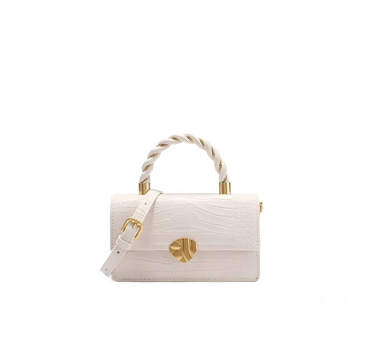 Mayfair Crocodile Pattern Leather Handbag - Luxurious & Stylish