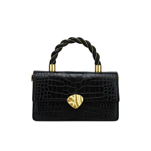 Mayfair Crocodile Pattern Leather Handbag - Luxurious & Stylish