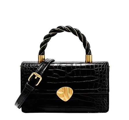 Mayfair Crocodile Pattern Leather Handbag - Luxurious & Stylish