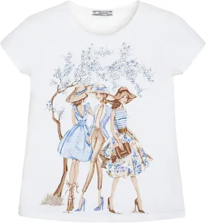 Mayoral Chic Toddler-Little-Big Girls Embellished Graphic Fashion Tee/T-Shirt