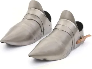 Medieval Sabaton Shoes – Knight Armour Sabaton Shoes | Medieval LARP Armor Footwear | Combat-Ready Knight Sabatons for Reenactment, Cosplay & SCA Events