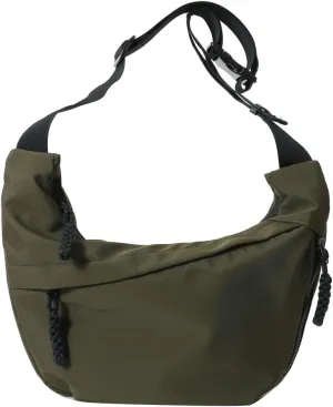Medium Crescent Crossbody Bag for Women Men Lightweight Sling Bag with Adjustable Strap and 3 Zipper Pockets