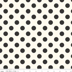 Medium Dot Black on Cream